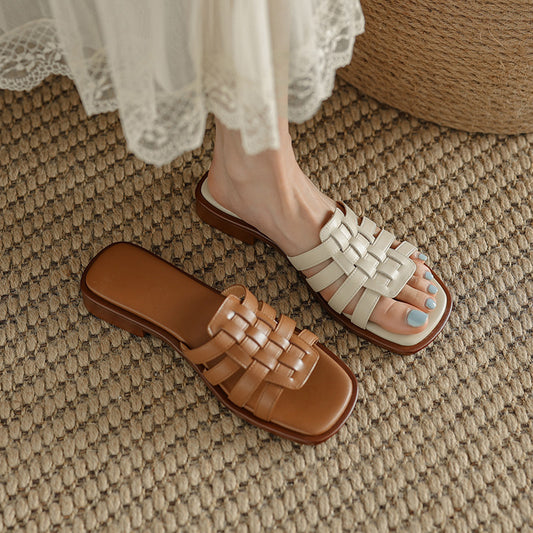 Sandales rétro françaises tendance pour femmes