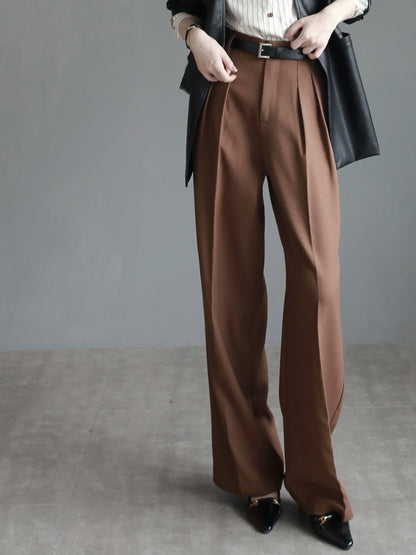 Pantalon de tailleur slim à jambes larges pour femme
