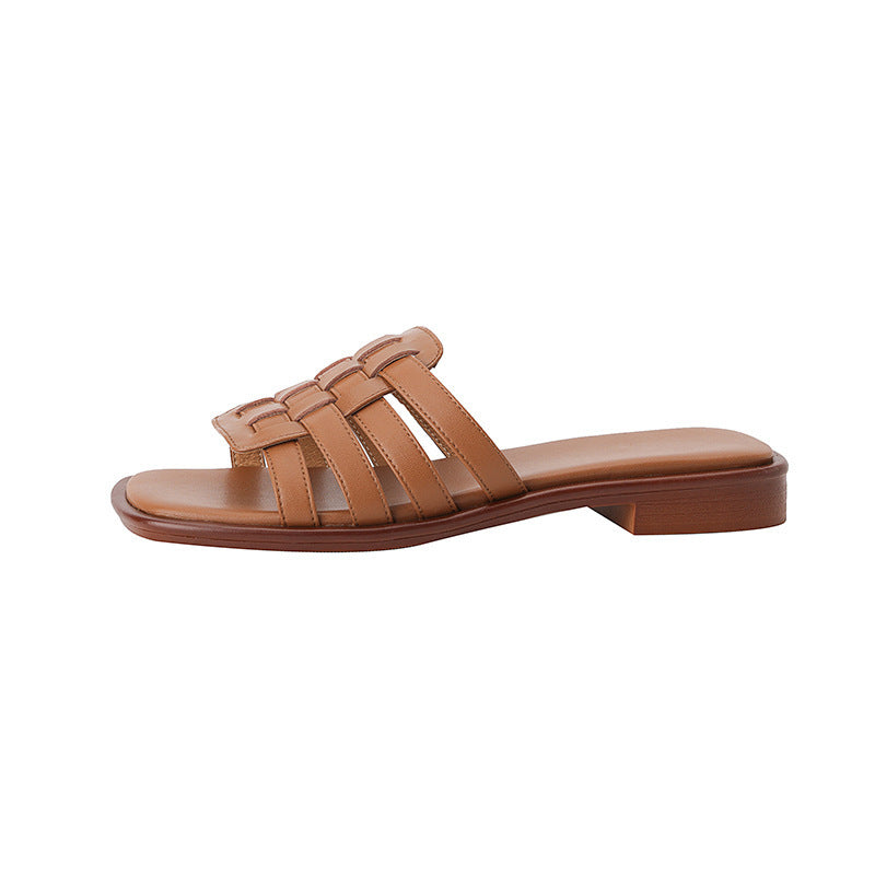 Sandales rétro françaises tendance pour femmes