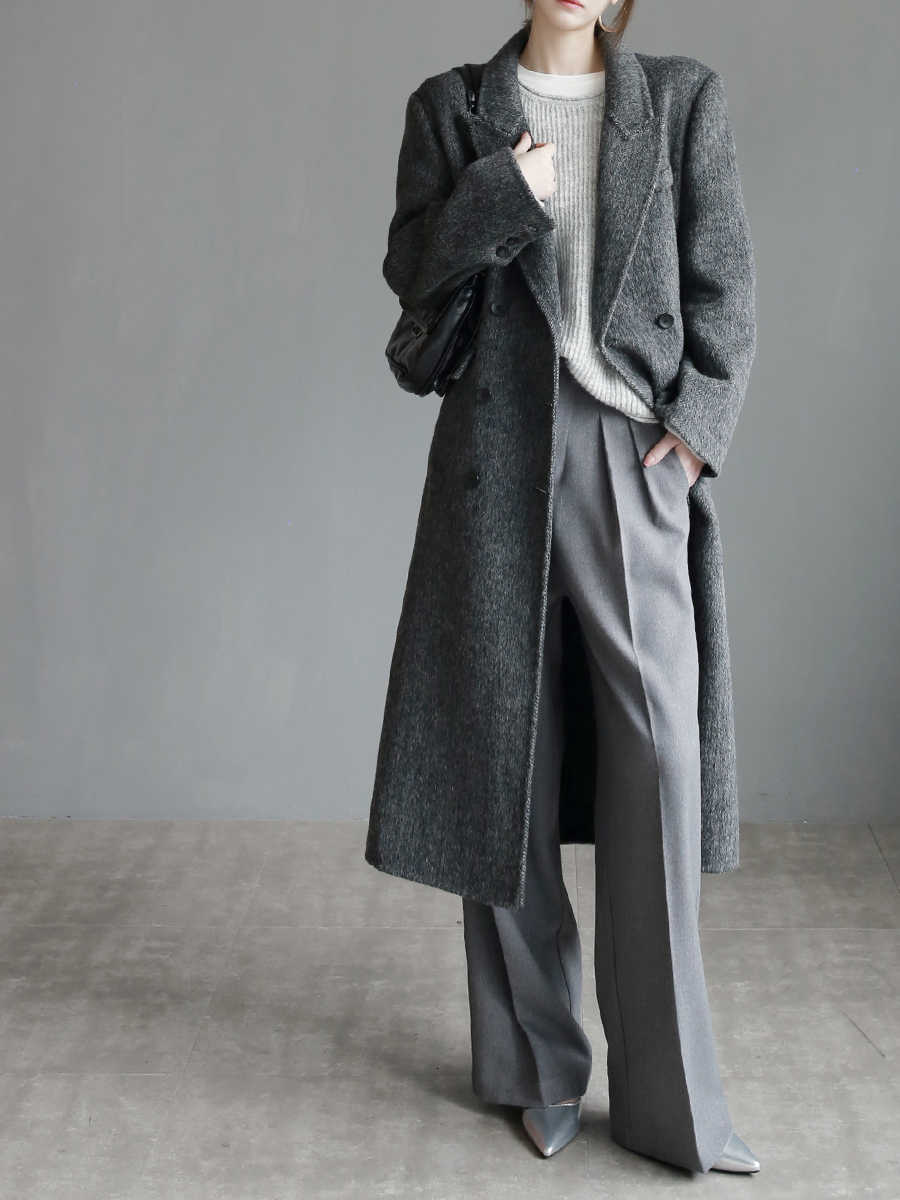 Pantalon de tailleur slim à jambes larges pour femme
