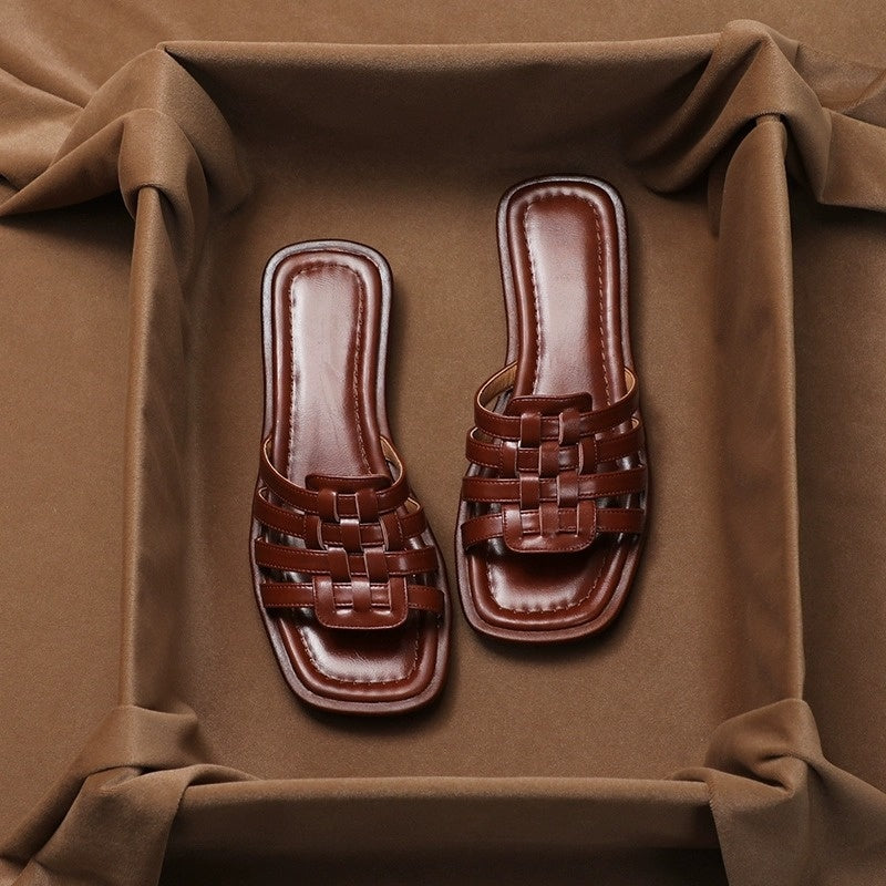 Sandales rétro françaises tendance pour femmes
