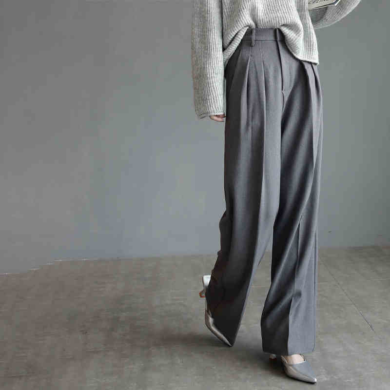 Pantalon de tailleur slim à jambes larges pour femme