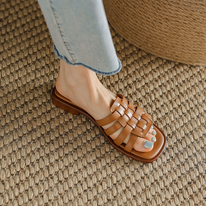 Sandales rétro françaises tendance pour femmes